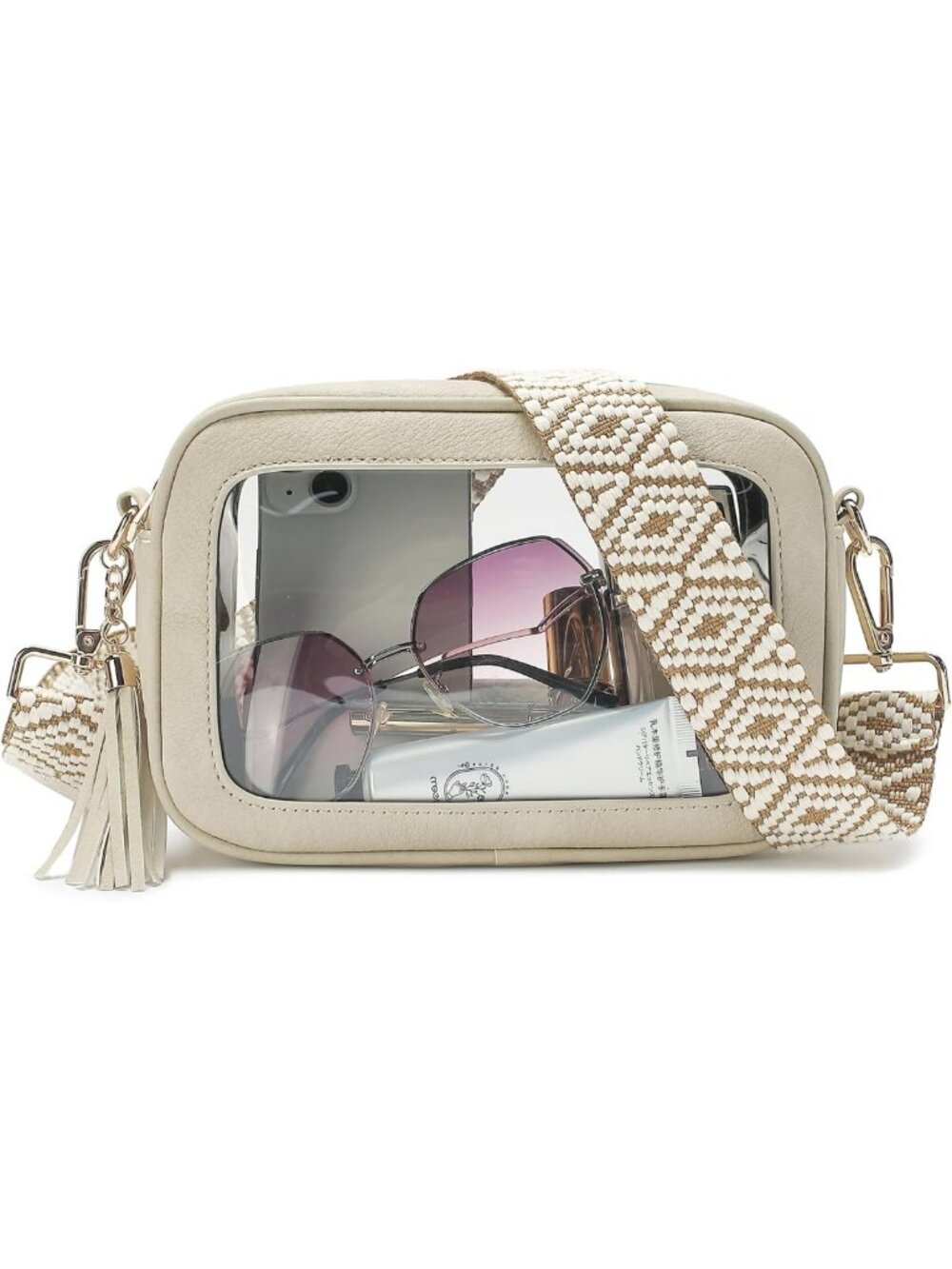Clear Crossbody Bag for Women - Waterproof Stadium Approved Purse with